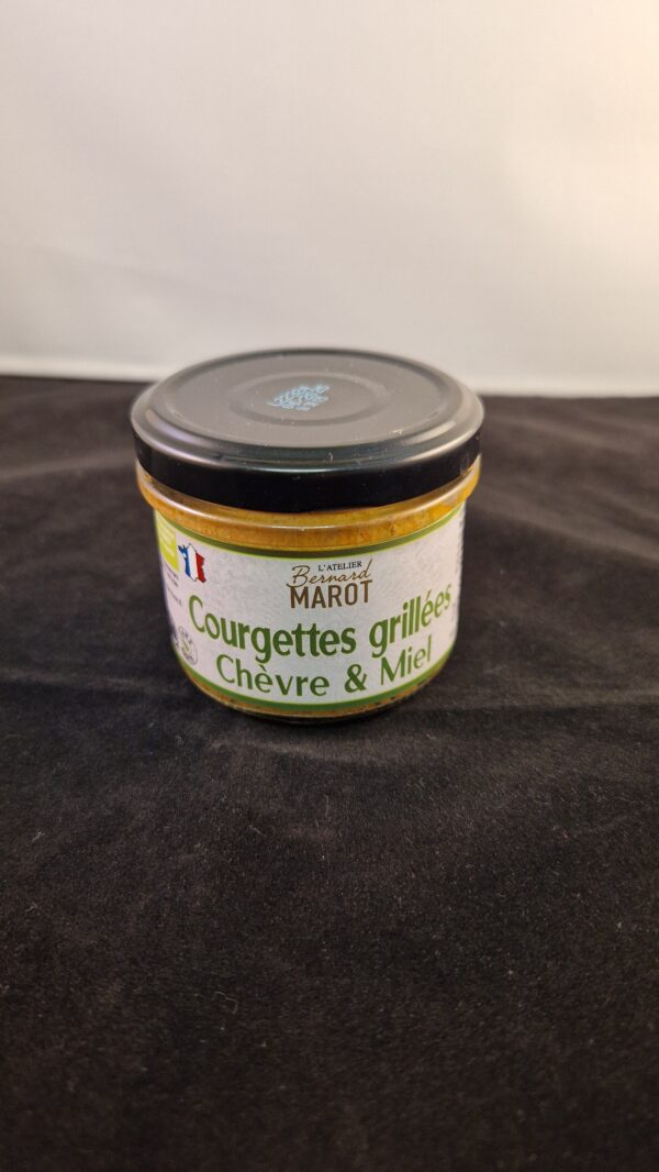 Tartinable courgettes grillées, chèvre et miel
