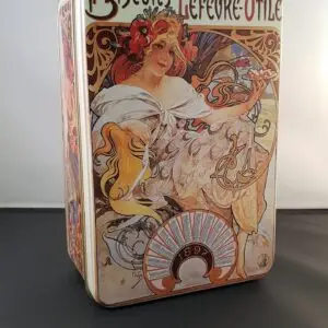 Boîte sucre Mucha Biscuits Lefèvre-Utile