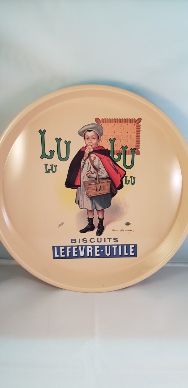 PLATEAU METAL ROND PETIT ECOLIER LU