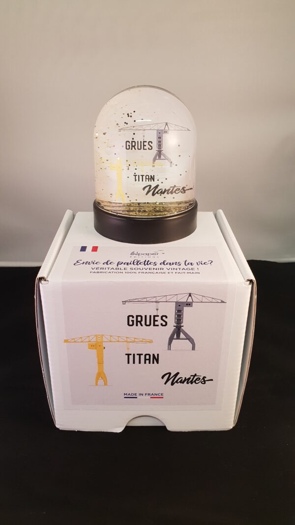 Boule à paillettes Les grues de Nantes