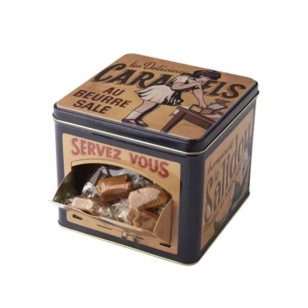 Boîte distributrice caramels au beurre salé