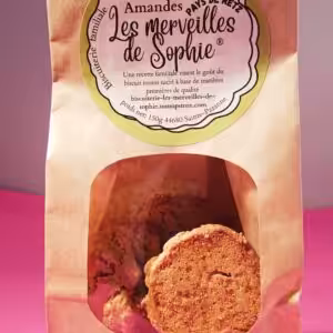 Biscuits sans gluten, sans lactose LES MERVEILLES DE SOPHIE aux amandes